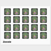 Mardi gras boom vierkante sticker (Vel)