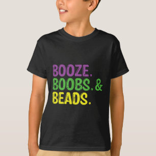Mardi Gras Booze Kralen Grappig Vet Dinsdag Carnav T-shirt