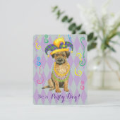 Mardi Gras Border Terrier Kaart (Staand voorkant)