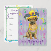 Mardi Gras Border Terrier Kaart (Voorkant / Achterkant)