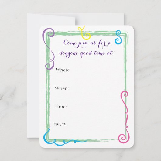 Mardi Gras Boston Terrier Kaart (Achterkant)