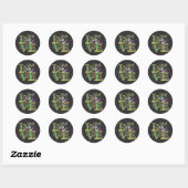 Mardi Gras Boston Terrier Word LOVE Masquerade Ronde Sticker (Vel)