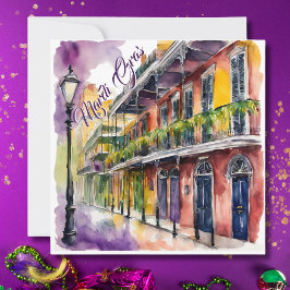 Mardi Gras Bourbon Street Kaart
