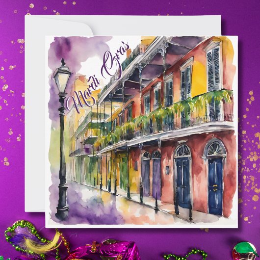 Mardi Gras Bourbon Street Kaart