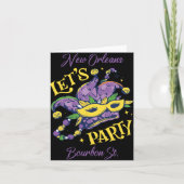 Mardi Gras Bourbon Street New Orleans Souvenir Lou Kaart (Voorkant)