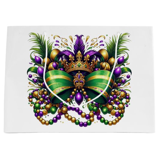 Mardi Gras Bow Groot Cadeauzakje (Voorkant)