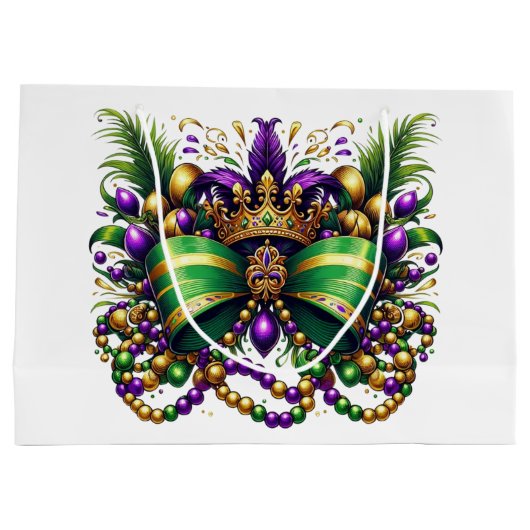 Mardi Gras Bow Groot Cadeauzakje (Achterkant)