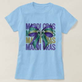 🎭 Mardi Gras Bow T-shirt - Feestelijk & Stijlvol 