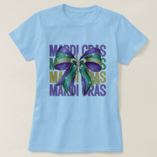 🎭 Mardi Gras Bow T-shirt - Feestelijk & Stijlvol 