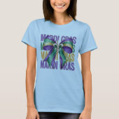 🎭 Mardi Gras Bow T-shirt - Feestelijk & Stijlvol  (Voorkant)