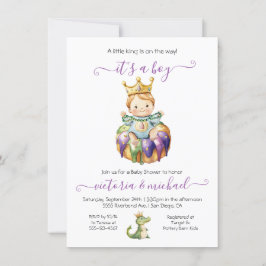 Mardi Gras Boy Baby shower Uitnodiging