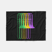 Mardi Gras BR Trombone Marching Orchestra Fleece Deken (Voorkant (Horizontaal))