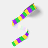 Mardi Gras brede verticale strepen Grosgrain Lint (Achterkant)