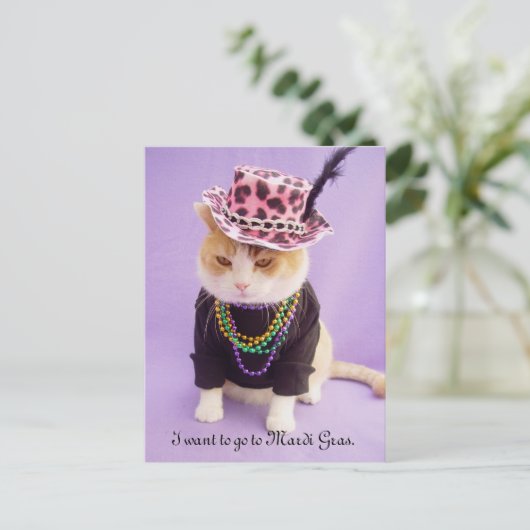 Mardi Gras Briefkaart (Staand voorkant)