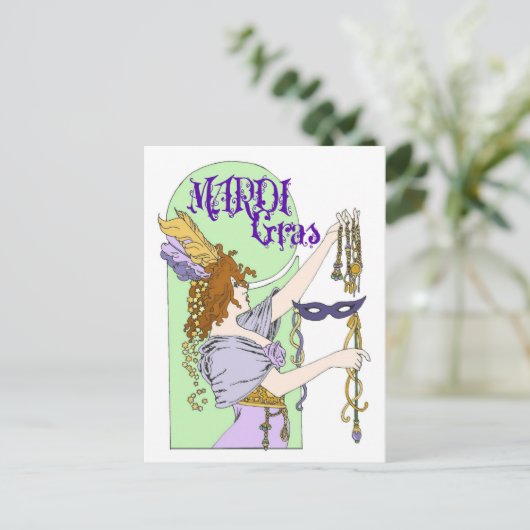 Mardi Gras Briefkaart (Staand voorkant)