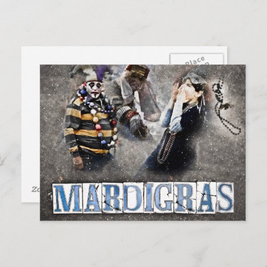 Mardi Gras Briefkaart (Voorkant / Achterkant)