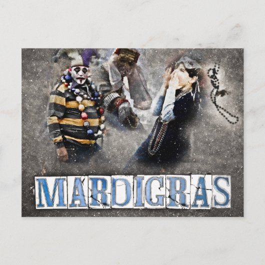 Mardi Gras Briefkaart (Voorkant)