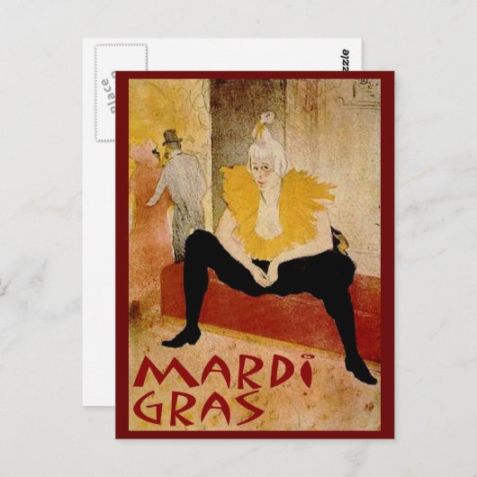 Mardi Gras Briefkaart (Voorkant / Achterkant)