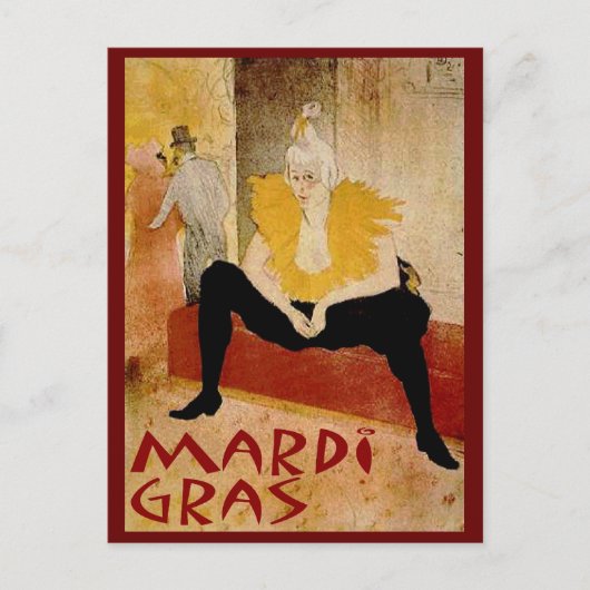 Mardi Gras Briefkaart (Voorkant)