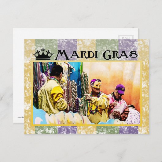 Mardi Gras Briefkaart (Voorkant / Achterkant)