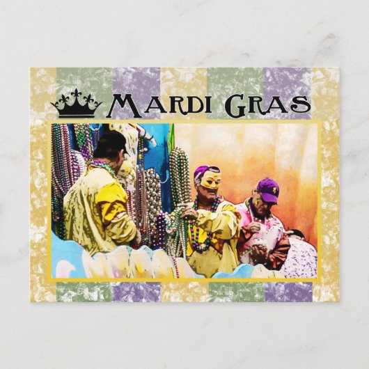 Mardi Gras Briefkaart (Voorkant)