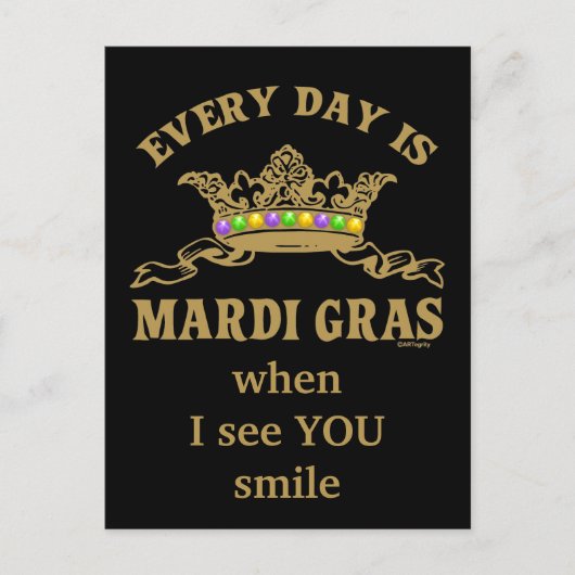  Mardi Gras Briefkaart (Voorkant)
