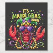 Mardi Gras Bruh Grappige garnalen New Orleans Wijn Etiket (Enkel label)