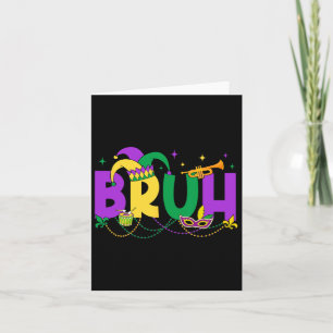 Mardi Gras Bruh Meme Mardi Gras Kinder Tiener Mann Kaart