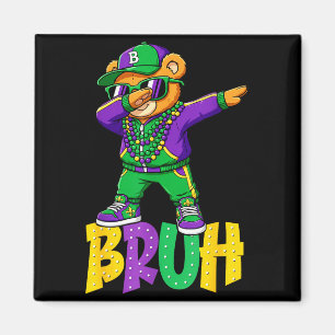 Mardi Gras Bruh Teddybeer Hip Hop Jongens Mannen N Magneet