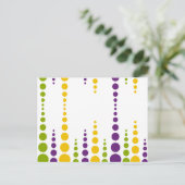 Mardi Gras Bubble Stippen Briefkaart (Staand voorkant)
