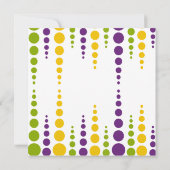 Mardi Gras Bubble Stippen Kaart (Achterkant)