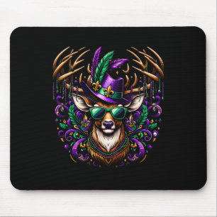 Mardi Gras Buck Funny Mardi Gras Herten Jagen voor Muismat
