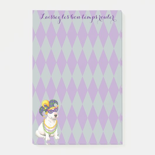 Mardi Gras Bull Terrier Post-it® Notes (Voorkant)