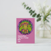 Mardi Gras Business Vert. Gelieve Uitzicht Hints Visitekaartje (Staand voorkant)