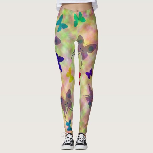 Mardi Gras Butterfly Leggings (Voorkant)