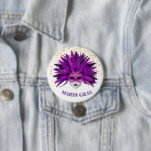 Mardi Gras Button Pin (In situ)