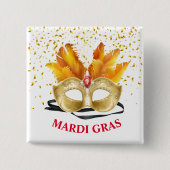 Mardi Gras Button Pin (Voorkant)