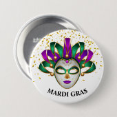 Mardi Gras Button Pin (Voorkant /achterkant)