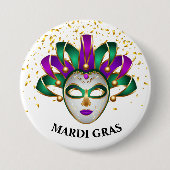 Mardi Gras Button Pin (Voorkant)