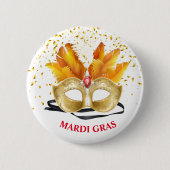 Mardi Gras Button Pin (Voorkant)