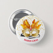 Mardi Gras Button Pin (Voorkant /achterkant)