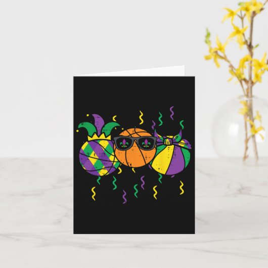 Mardi Gras Bysketbyll Fun Sports Boys Kinder Peute Kaart (Gele Bloem)