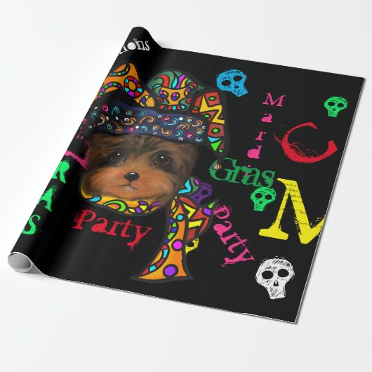 Mardi GRAS Cadeaupapier (Uitgerold)