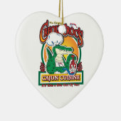 Mardi Gras Cajun Crocodile Keramisch Ornament (Rechts)
