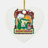 Mardi Gras Cajun Crocodile Keramisch Ornament (Voorkant)