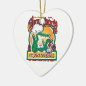 Mardi Gras Cajun Crocodile Keramisch Ornament (Links)