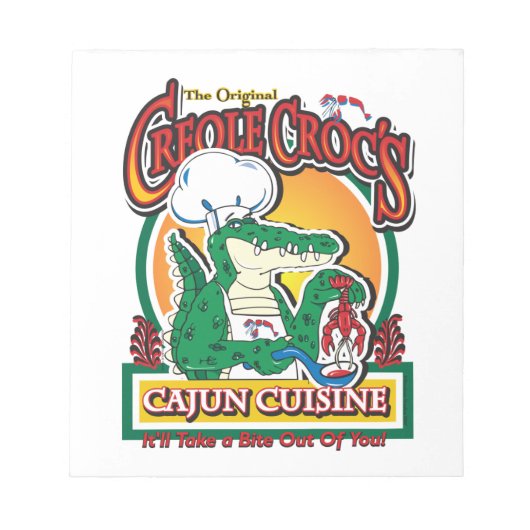 Mardi Gras Cajun Crocodile Notitieblok (Voorkant)