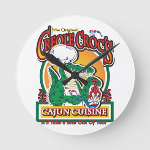 Mardi Gras Cajun Crocodile Ronde Klok
