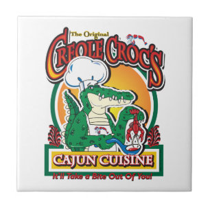 Mardi Gras Cajun Crocodile Tegeltje