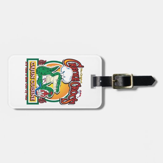 Mardi Gras Cajun Krokodil Bagagelabel (Voorkant horizontaal)